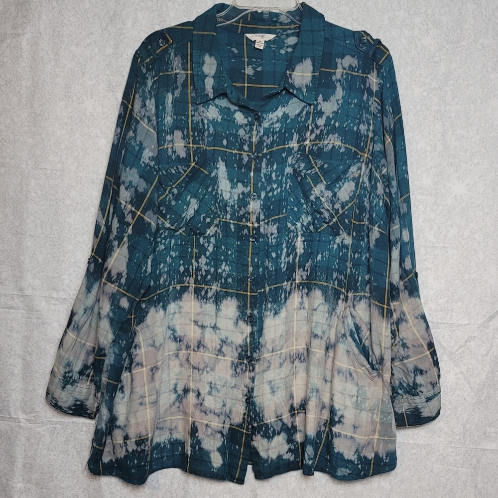 Terra & Sky Distressed Flannel